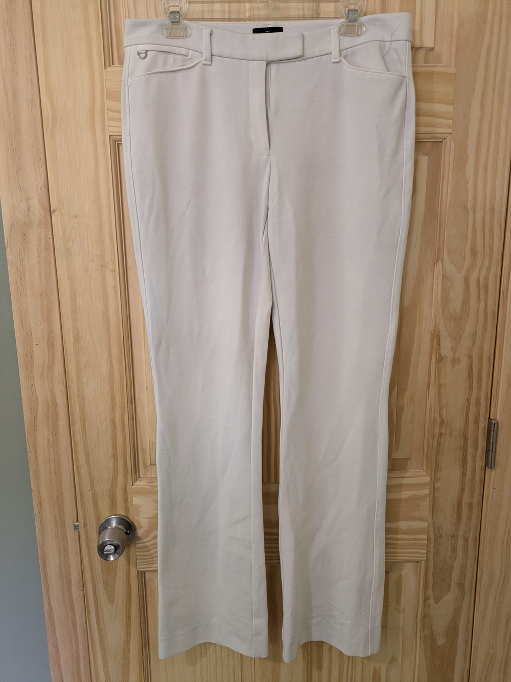 White House Black Market White Slim Boot Dress Pants TALL Tailored 10L